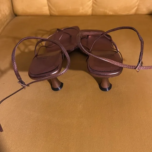 Jeffrey Campbell Bronze Strappy Heels - Picture 3 of 3